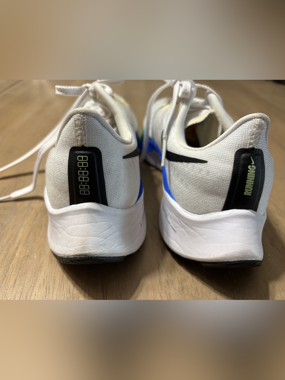 Nike Women's White Running Shoes with Rainbow Gradient Swoosh Accents - Picture 4 of 8